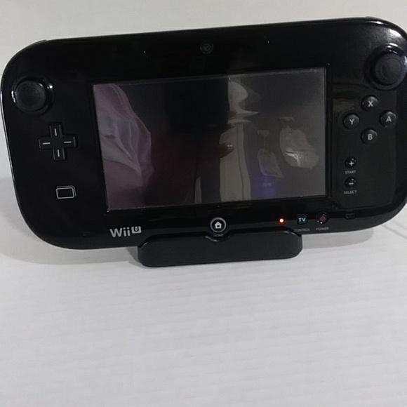Nintendo WiiU Black Tablet Gamepad With Power Cord *EUC* - Picture 9 of 10